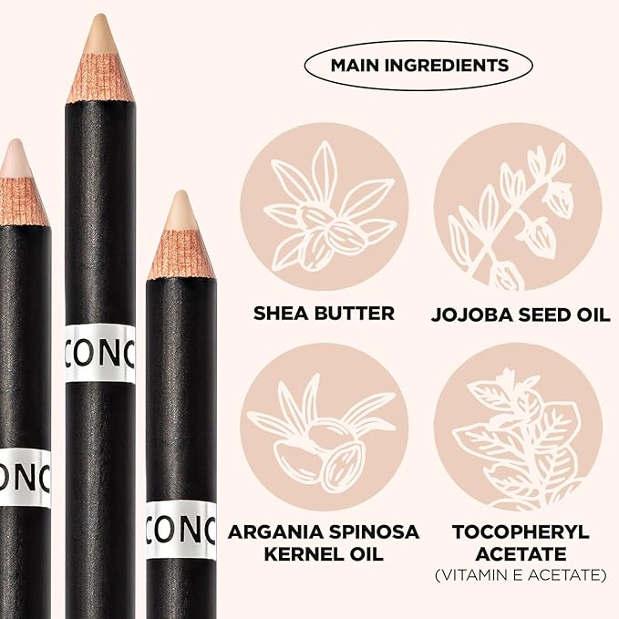THESAEM Cover Perfection Concealer Pencil – Non Comedogenic spot Eraser - Conceal Blemish,Aging Spot,Acne&Freckle – Multi-Use Under Eye Concealer for Dark Circle,1.4g (1.0 Clear Beige)-BrightBean Baby