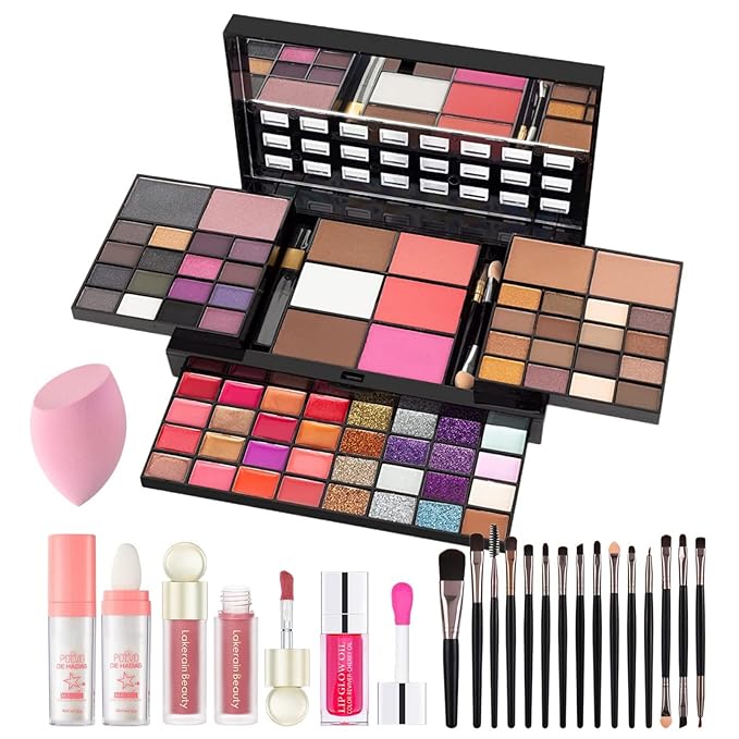 74 Colors Makeup Kit - Makeup Sets - Makeup palettes with 36 Eyeshadow - All in One Makeup Kit for Women and Girls Full Kit for Valentine's Day Gifts-BrightBean Baby