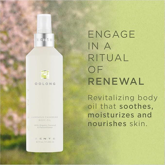 Zents Luminous Cashmere Body Oil (Anjou Fragrance) | Moisturizing Body Oil with Vitamin E & Organic Coconut Oil | Softens & Smooths Skin | 8 fl oz-BrightBean Baby