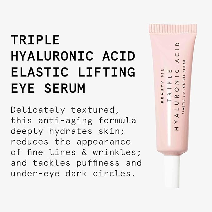 Beauty Pie Triple Hyaluronic Acid Elastic Lifting Eye Serum 15ml – Firming & Brightening Treatment for Dark Circles, Puffiness & Fine Lines – Lightweight, Fragrance-Free Eye Serum-BrightBean Baby