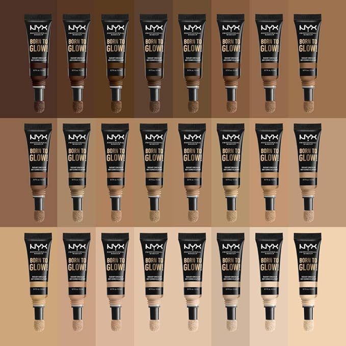 NYX PROFESSIONAL MAKEUP Born To Glow Radiant Concealer, Medium Coverage - Mahogany-BrightBean Baby