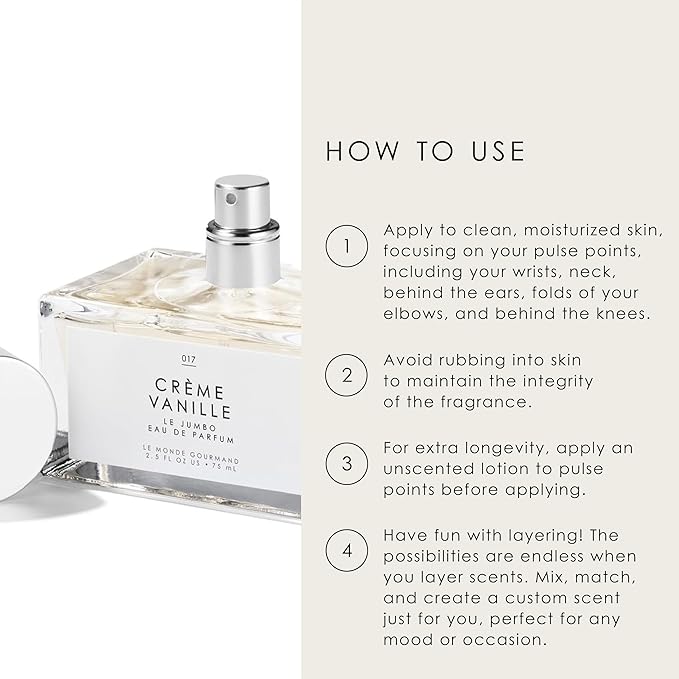 Le Monde Gourmand Le Jumbo Crème Vanille Eau de Parfum - 2.5 fl oz (75 ml) - Vanilla, Jasmine, Amber Fragrance Notes-BrightBean Baby