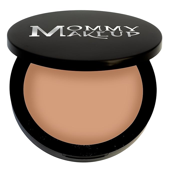 Mineral Dual Powder in Craving (Medium/Dark) | 4-in-1 Pressed Mineral Foundation with SPF 15 for Flawless Glow & Soft Looking Skin | Oil Free, Talc Free, Gluten Free | 0.45 Oz | by Mommy Makeup-BrightBean Baby