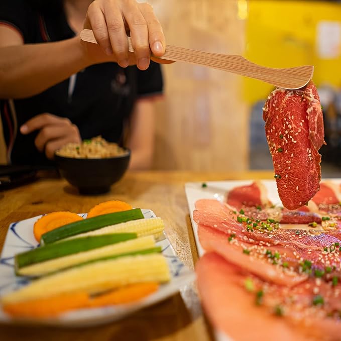 Zopeal 3 Pcs Christmas Kitchen Gift Set Bamboo Utensils for Cooking Wooden Toaster Tongs Long Cooking Salad Tongs for Picking up Cheese Bacon Toast Cake Fruits Bread Spaghetti for Kitchen Women Men