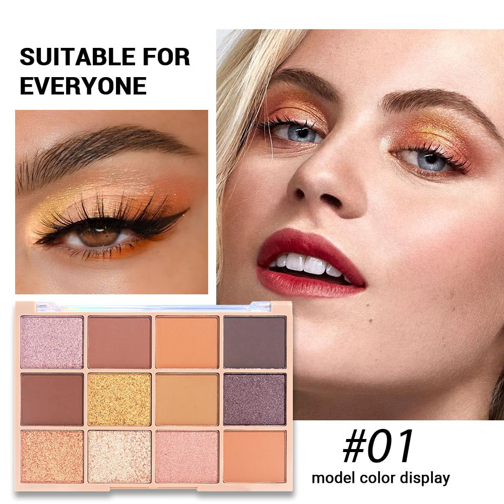 SUAKE Neutral Eye Shadow Palette,Nude Pink Champagne Naked Cream Eyeshadow Palette,Make Up Pallets for Women, Highly Pigmented Long Lasting Naturing-Looking,Blendable,Vegan-BrightBean Baby