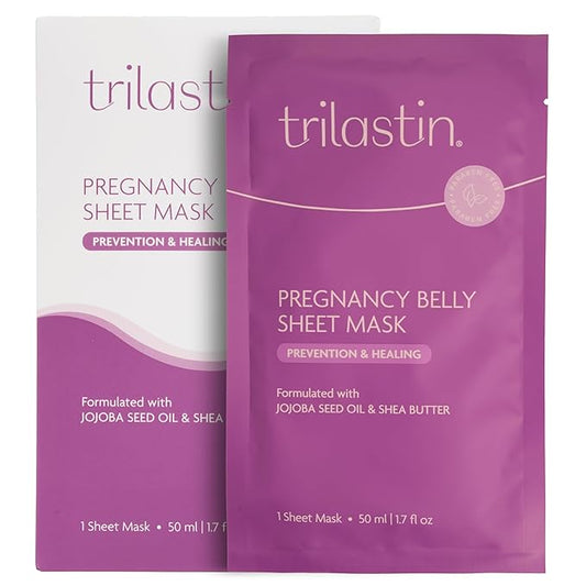 TriLASTIN Belly Masks - Belly Masks for Pregnant Women - Hydrating & Soothing for Itchy Skin - Reduces Stretch Marks - Safe for Sensitive Skin - Paraben & Phthalate-Free - Made in USA - 1 Pack-BrightBean Baby