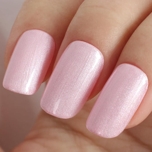 Light Pink Pearl Gel Nail Polish - 0.51 fl oz Pearl Peach Pink Shimmer Gel Polish for Manicure Salon or DIY Nail Art At Home - GP0028-BrightBean Baby