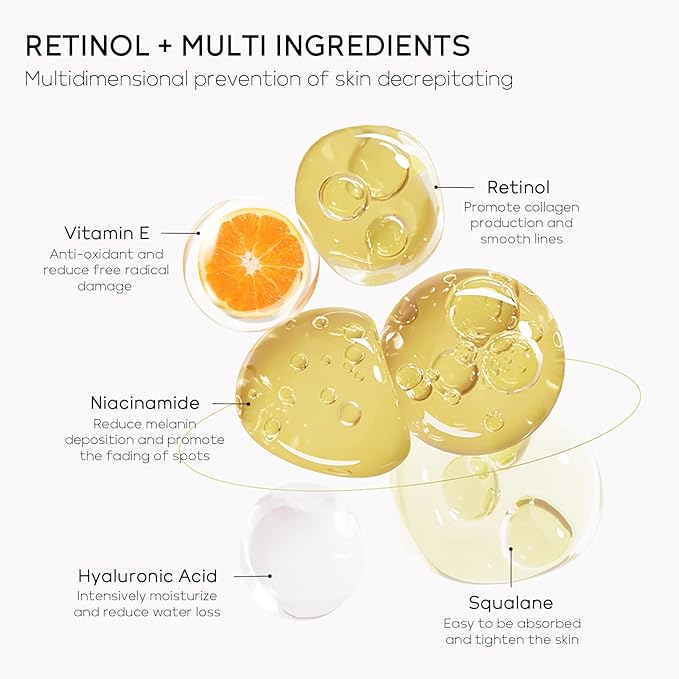 Retinol Skin Care Set, Dark Spot Remover for Face with Face Serum, Eye Cream, Moisturizer, Anti Aging Facial Skin Care Routine Kit, Wife Mom Women Gifts for Christmas Stocking Stuffers-BrightBean Baby