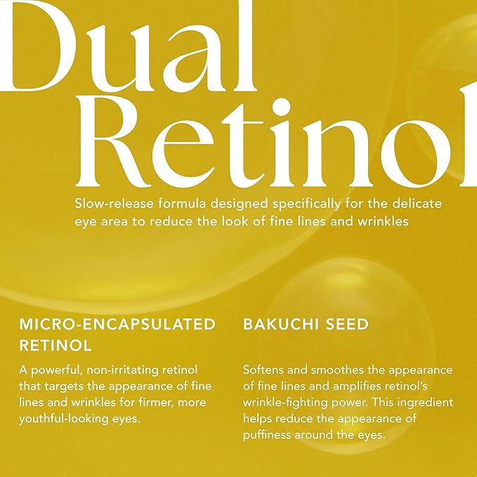 RANAVAT Brightening Retinol Eye Cream - Anti Aging Eye Cream and Dark Circle Corrector to Help Target Fine Lines - Enriched with Micro-Encapsulated Retinol, Bakuchi Seed, & Saffron (0.5 oz)-BrightBean Baby