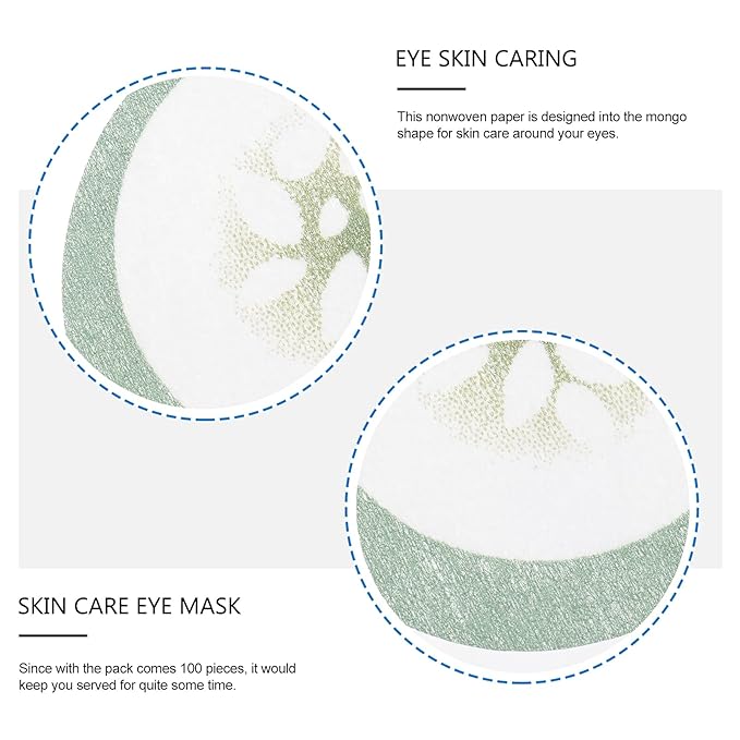 100pcs Under Eye Pads Disposable Cucumber Print Non-Woven Eye Patches Eyelash Pad DIY Eye Care Tool for Home Travel and Salon-BrightBean Baby