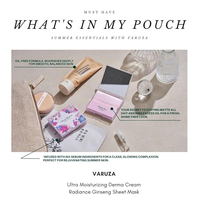 [400 Counts + Mirror Case] Cherry Blossom Natural Oil Blotting Paper for Face with Mirror Compact and Refills-BrightBean Baby