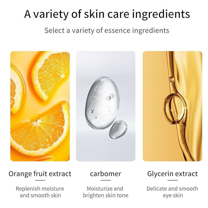 Eye Cream For Dark Circles, Anti Aging Eye Cream With Vitamin C, Hyaluronic-acid & Orange Extract, Under Eye Cream For Puffiness And Bags, Eye Cream For Reduce Fine Lines, Wrinkles & Dark Circles-BrightBean Baby