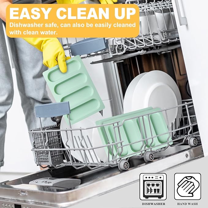 2 Pcs Eclair Silicone Molds Hot Dog Bun Granola Bar Mold Nonstick & Heat proof Baking Pan Bread Mold for Homemade Hotdog Bun Rolls