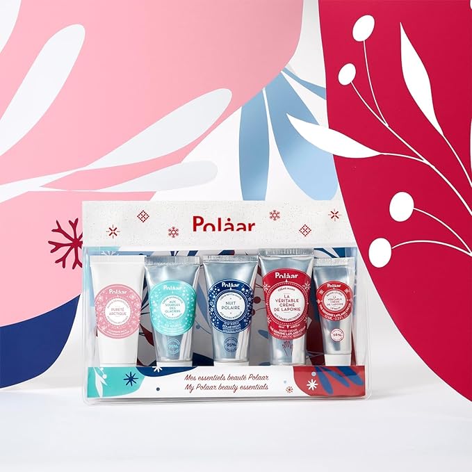 Polåar - Beauty Ritual Discovery Kit - Face, Hands & Lips Routine - Travel Essentials Skincare - Melting, Non-Greasy Textures, Cruelty Free, Made in France - 5 pcs-BrightBean Baby