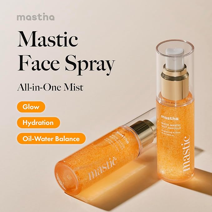 MASTINA Mastic Face Spray (1.69fl oz) Facial Mist for Natural Glow, Hydrating Formula for Dry Skin, On-the-Go Portable Korean Skin Care, Travel Summer Essentials. Mastic Gum.-BrightBean Baby