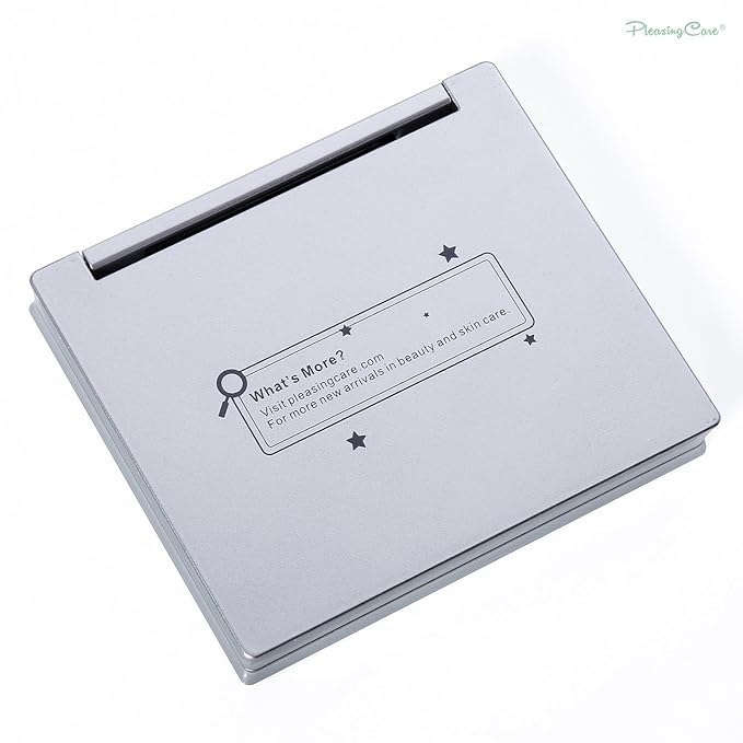 Makeup Mirror with Facial Oil Blotting Paper Sheets – Green Tea 100 Counts, Silver Compact Folding Cosmetic Travel Mirror-BrightBean Baby