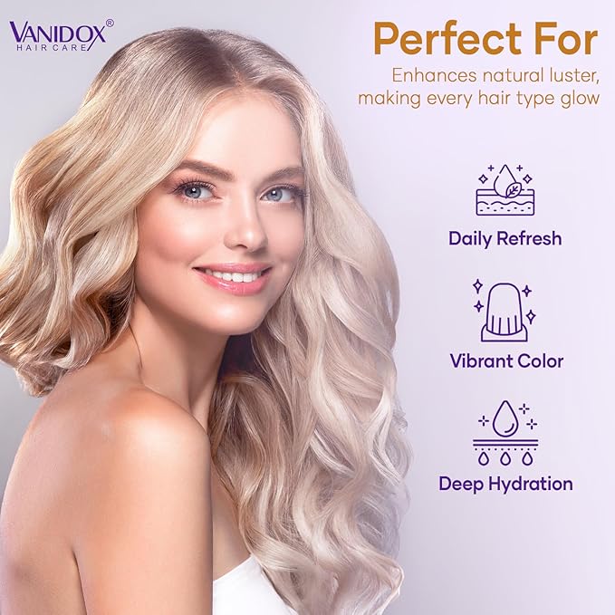 Sulfate Free Brass Toning Purple Shampoo for Blondes, Brown Highlighted, or Bleached Hair, Infused with Purple Rice Extract, Hyaluronic Acid, Vitamin E, and Chamomile Extract (16 fl oz)-BrightBean Baby