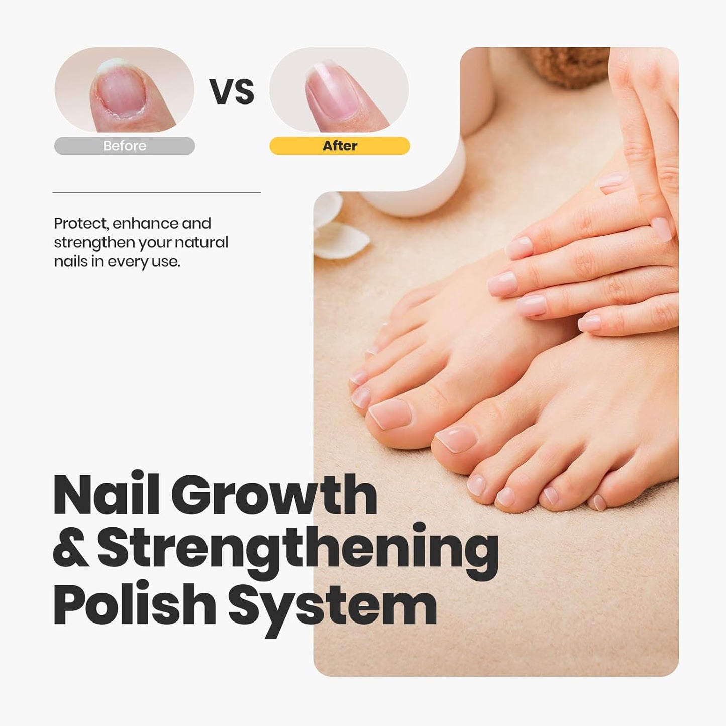 Beetles Pink Nail Polish Set, 5 Colors Nude Pink Jelly Collection Quick Dry Long Lasting Nail Polish Base & Top Coat and Cuticle Serum Kit Spring DIY Care for Nail Home Gift Sets For Women-BrightBean Baby