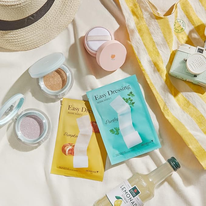 SKINFOOD Peach Cotton Multi Finish Powder 5g - Korean Peach Extract & Calamin Sebum Control Face Powder - Silky Setting Powder - Setting Powder for Oily Skin - Sweet Peach Scent for Soft Skin-BrightBean Baby