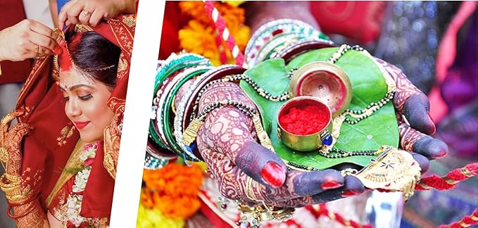 Indian Dark Red Pure Kumkum Powder (Sindoor, Kumkuma, Kum Kum) for Makeup, Pooja and Other Hindu Rituals Fancy Box Packing (Dark Red, Fancy Box 1)-BrightBean Baby