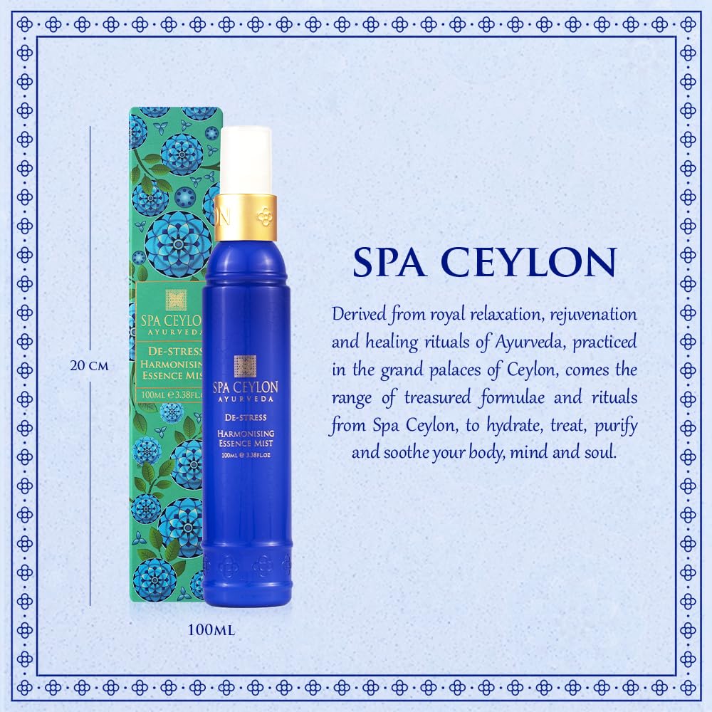 SPA CEYLON De-Stress - Harmonising Essence Mist | Non-Oily Natural Mist | Reduces Stress | Luxuriously Fragrant | Suitable for all skin types (100 ml, Frankincense)-BrightBean Baby