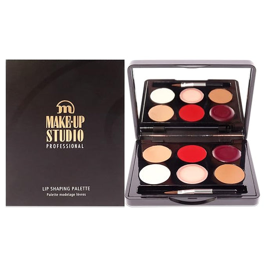 Professional Amsterdam Lip Shaping Palette - Super Handy Size Lip Shaping Palette, Lip Primer And 2 Beautiful Matte Lipstick Colors - Red Meets Purple - 1 Pc-BrightBean Baby
