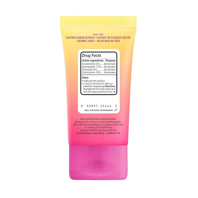 NYX PROFESSIONAL MAKEUP Blurscreen SPF 30 Primer, 3-in-1 Blurring Makeup Primer with Sunscreen, Vegan Formula with No White Cast or Greasy Feeling-BrightBean Baby