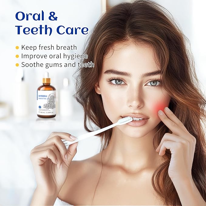 HIQILI 100ML Myrrh Essential Oil for Skin, Diffuser & Candle, 100% Pure and Natural - 3.38 Fl Oz-BrightBean Baby