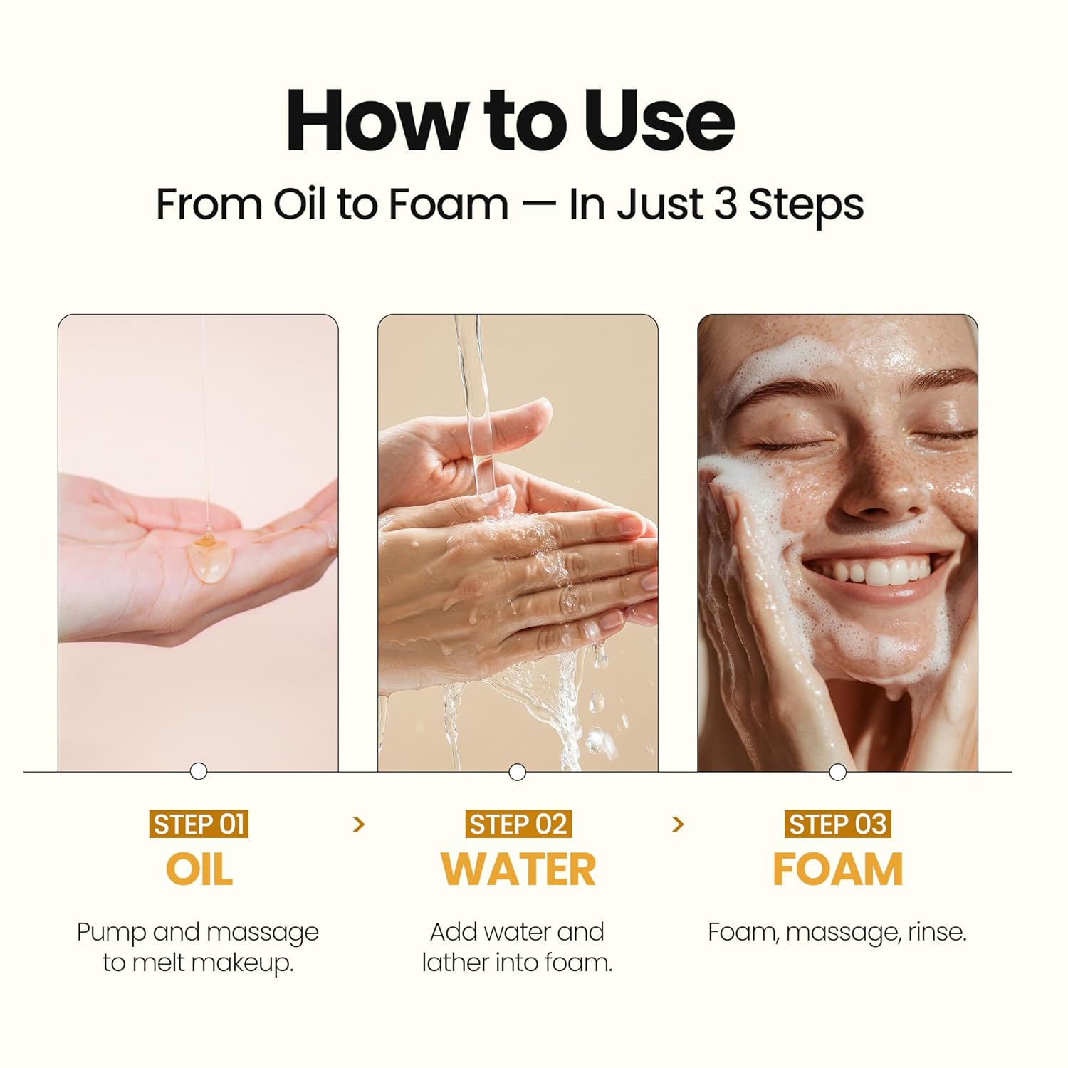 [K-Beauty] PuriteaToc Oil to Foam - All-in-One Korean Face Wash OilBased Foaming Facial Cleanser - Deeply Hydrating & Moisturizing Makeup Deep Cleansing Oil for Dull Skin (3.88 fl oz)-BrightBean Baby