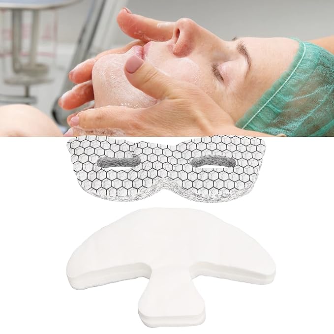 ZJchao Disposable Eye Forehead Masks, Eye Forehead Mask Paper Silk DIY Soft Disposable Hydrating Eye Care Paper Facial Eye Pads Spa DIY Clear Eye Mask Paper Beauty Sheets for Home Beauty-BrightBean Baby