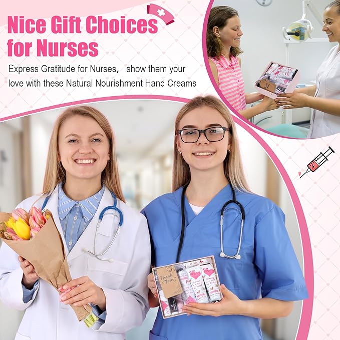 Nurse Appreciation Gifts Set Thank You Gifts Lip Balm Hand Cream for Dry Cracked Hands with Organza Bags Thank You Tags Jute for Party Holiday Nurse' Day(24 Sets)-BrightBean Baby