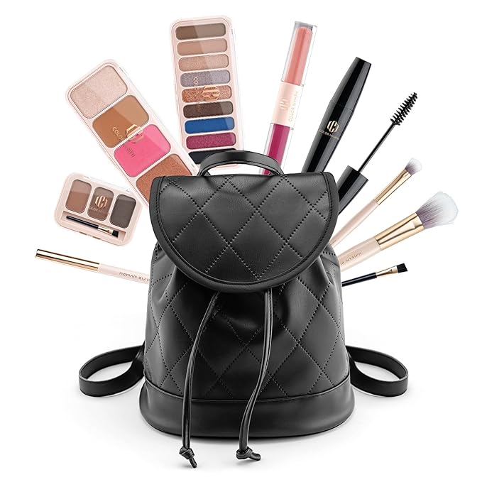 Color Nymph Makeup Kit for Women, Makeup Gift Set All In One Travel Backpack for Girls With Eyeshadow,Mascara, Lipgloss, Highlighter, Blush, Eyeliner pencil (Bag C)-BrightBean Baby