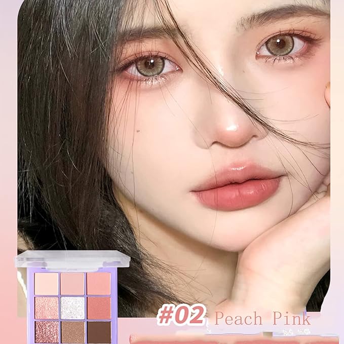 Violet Fairy 9 Color Eyeshadow Palette, Warm Neutrals (02)-BrightBean Baby