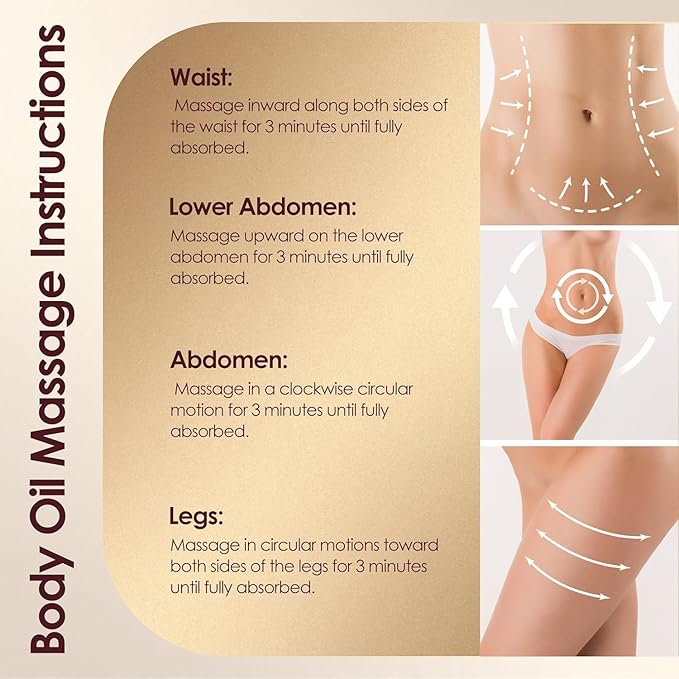 Magic Body Firming Oil, Luxury Body Oil for Crepe Skin, Tightening & Hydrating Body Oil After Shower with Vitamin E and Rosehip, Non-Greasy Body Serum Oil for Thighs, Arms, Chest, 100ML / 3.38 Fl Oz-BrightBean Baby