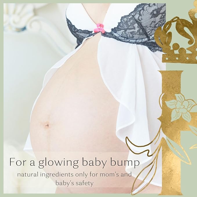 Bump Butter: 100% Natural Whipped Cocoa Butter Formula for Growing Baby Bumps - Soothing & Nourishing with Neroli & Frankincense - 3.4 Fl Oz/100 ML-BrightBean Baby