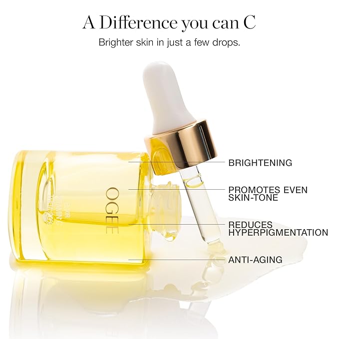 Ogee Vitamin C THDA 20% Elixir - Certified Organic Vitamin C Face Serum - Brightening Vitamin C Serum for Face-BrightBean Baby