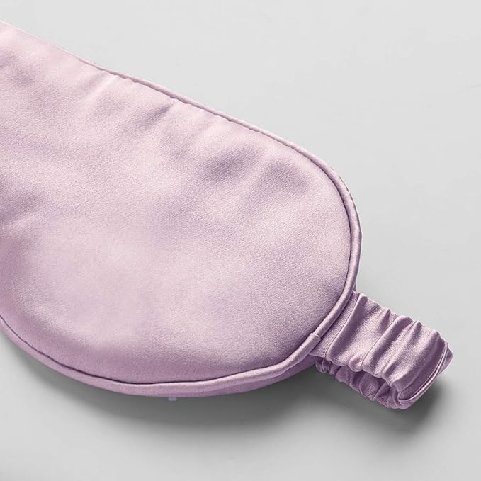 Silk Sleep Mask Light Blocking Luxury 100% Mulberry 19mm Silk Eye Mask Eye Cover Blindfold Ultra Soft Light & Comfy Anti Aging Skin Care with Travel Bag Gift Package-BrightBean Baby