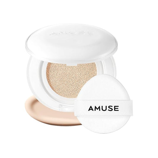 Amuse SEOUL Ceramic Skin Perfector Cushion Foundation 1.5 NATURAL | Long-lasting, Lightweight, Semi-matte, Flawless Coverage, Hypoallergenic, Vegan, Korean Beauty (15g / 0.52oz.) oz.)-BrightBean Baby
