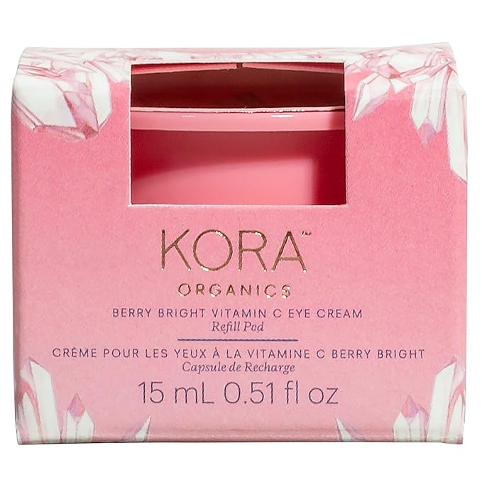 KORA Organics Berry Bright Firming Vitamin C Eye Cream Refill Pod | Hydrate & Strengthen | Certified Organic | Cruelty Free | 0.50 fl oz-BrightBean Baby