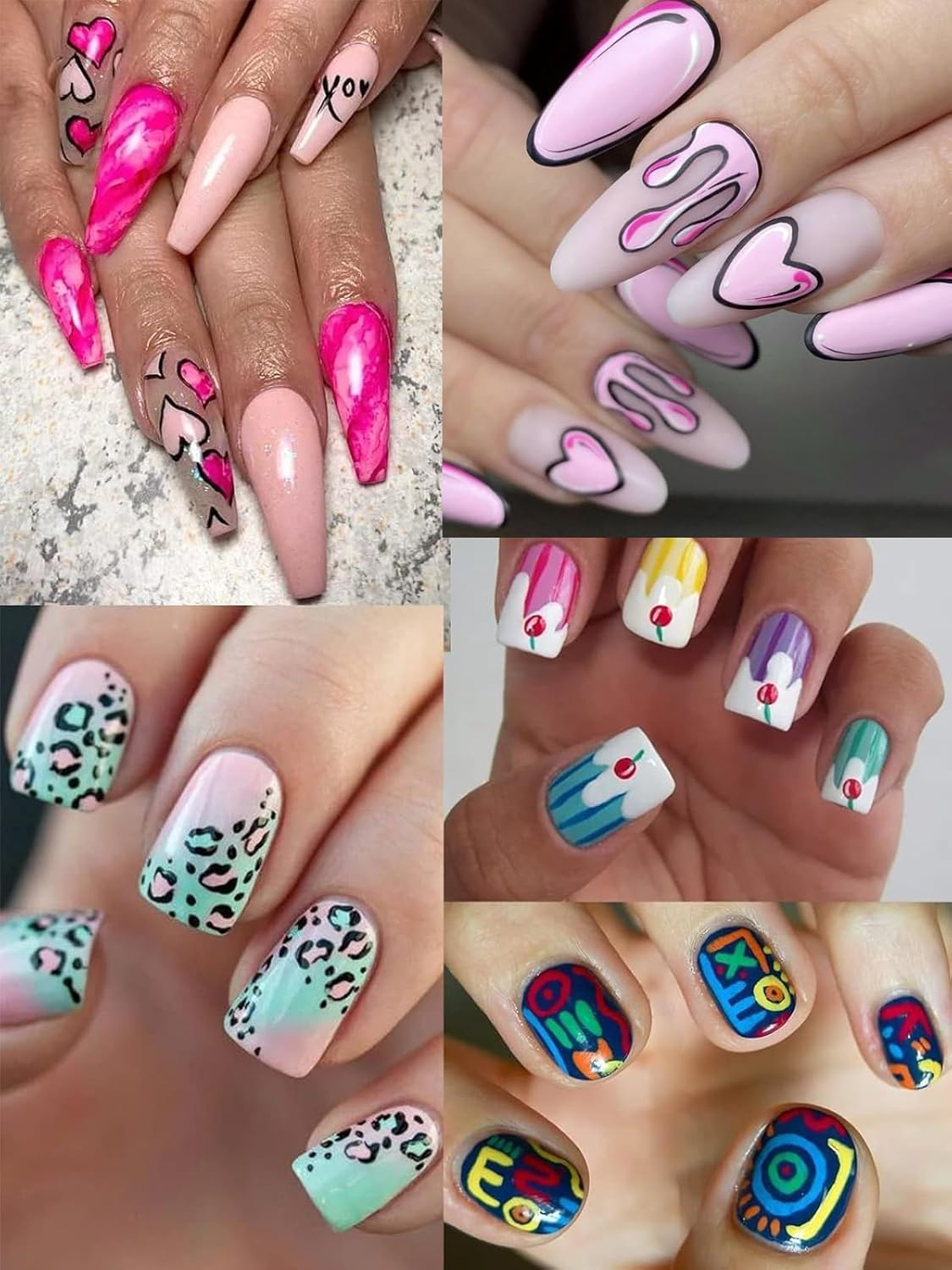 12 Color 3D Nail Art Pens Set, Kalolary Nail Pens Nail Point Graffiti Dotting Pen Drawing Painting Liner Brush for DIY Nail Art Beauty Adorn Manicure Tools-BrightBean Baby