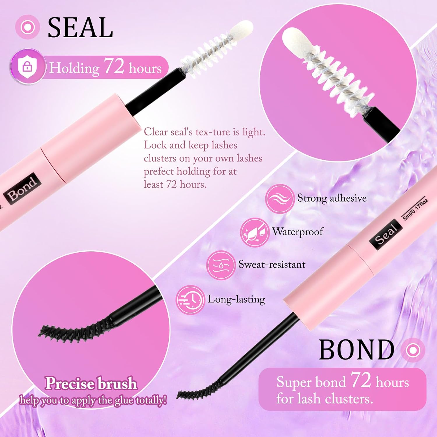 Volume Lashes Clusters Lash Kit Gift Packs 770Pcs with 2X Bond&Seal 5 style Mixed C-Curl False Eyelashes Extensions Faux Mink Individual Lash Wholesale Pack DIY Individual Fake Eyelashes Box-BrightBean Baby