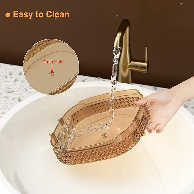 Awenia Rotating Makeup Organizer 360, Stackable Adjustable Large Capacity Cosmetic Storage Unit,Dresser Bathroom Kitchen Countertop Organizer with Metal Handle, Plus Size (Honorable Gold, 3 Tier)-BrightBean Baby