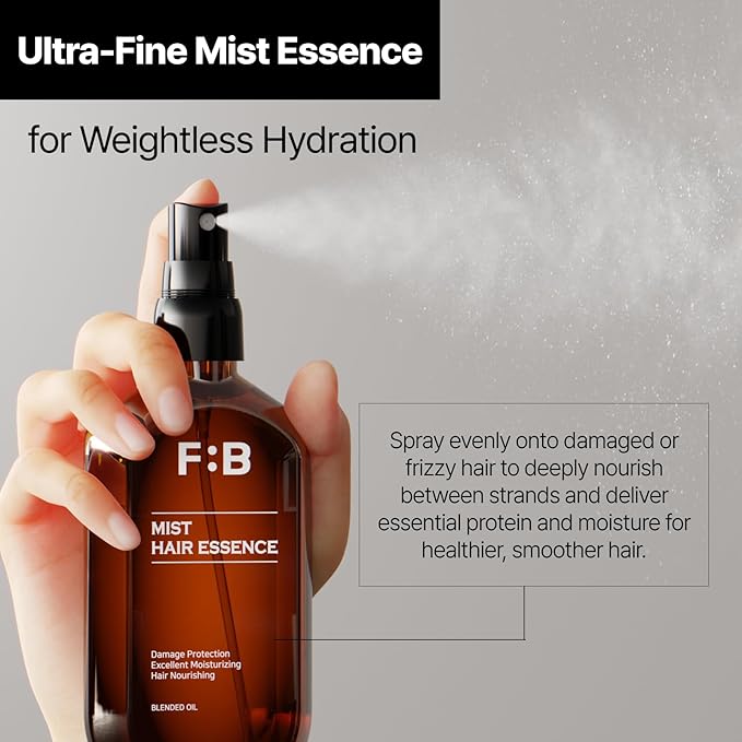 [Forbeaut] Mist Hair Essence – Lightweight Leave-In Treatment Spray for Damaged Hair, Daily Use, Silky Protein Care for Shine & Elasticity, Salon-Like Finish, Woody Citrus Scent, 100ml / 3.7 fl.oz-BrightBean Baby
