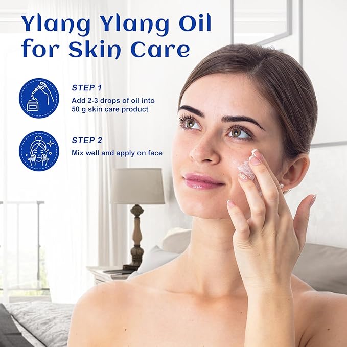 HIQILI Ylang-Ylang Essential Oil, Long-Lasting Scent for Diffusers, Perfumes, Aromatherapy, DIY - 1.01 Fl Oz-BrightBean Baby