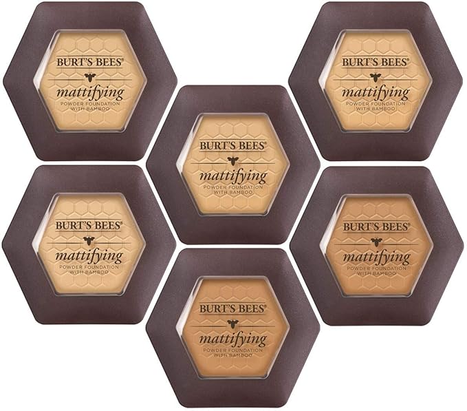 Burts Bees 100% Natural Mattifying Powder Foundation, Sand - 0.3 Ounce (Pack of 2)-BrightBean Baby