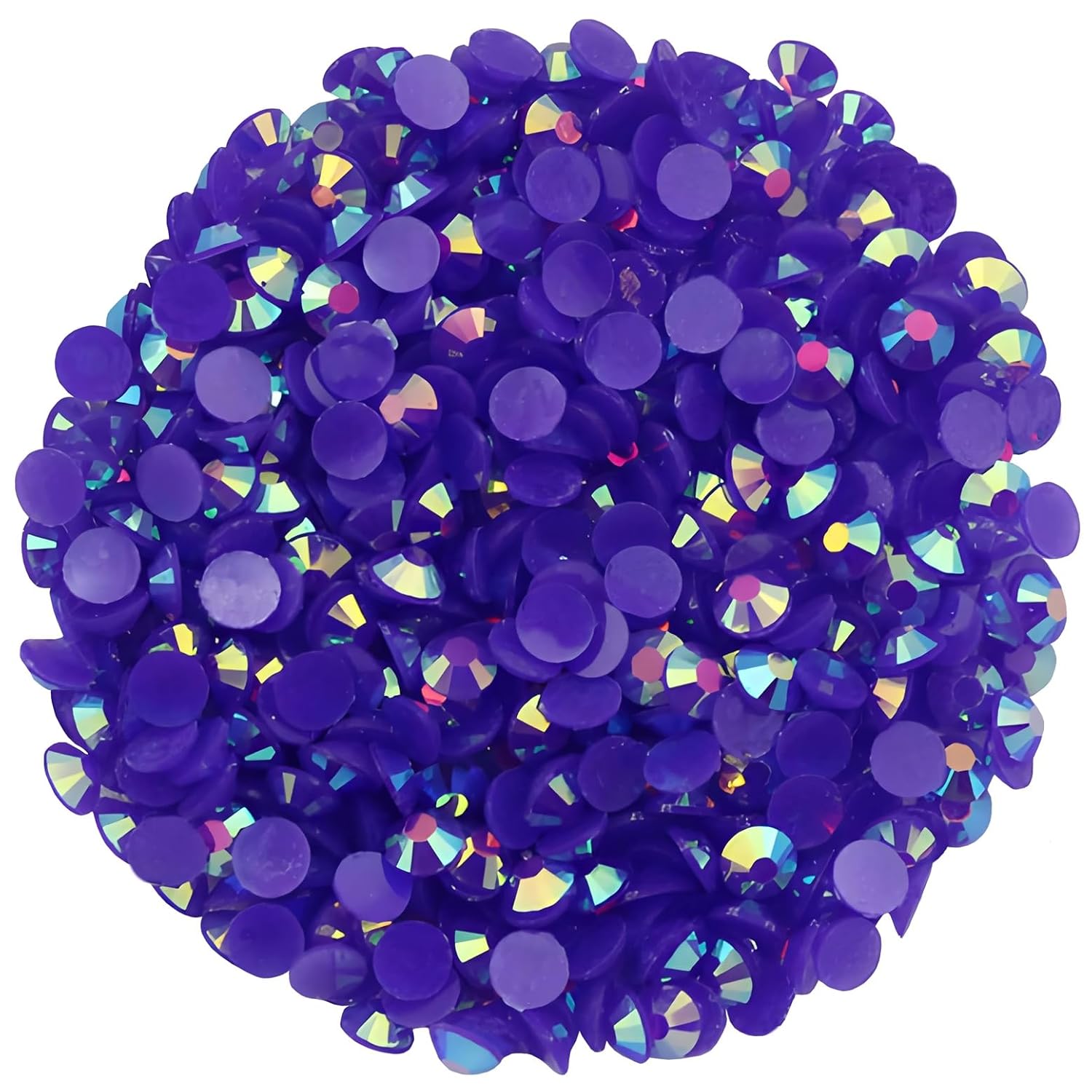 1440 Pcs SS20 5mm Flatback Rhinestones for Nails Art Crafts Glitter Round Shine Gems AB Crystals DIY Clothes Shoes （Dark Purple AB）-BrightBean Baby