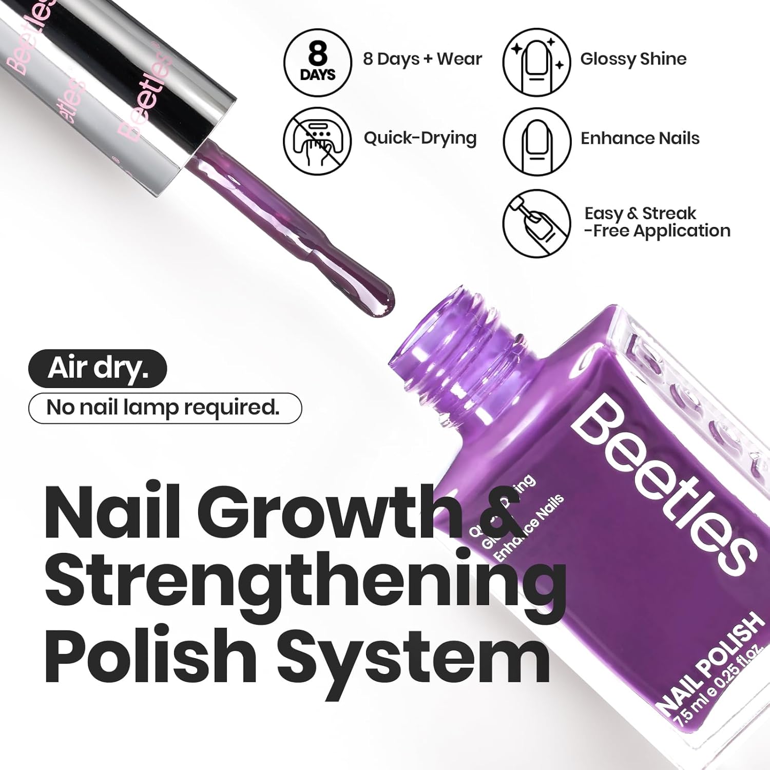 Beetles Christmas Nail Polish Set, 6 Colors Quick Dry Jelly Nail Polish Kit, Winter & Fall Sheer Jelly Syrup Nails Enchanted Night Gifts for Women Salon DIY Manicure Kit-BrightBean Baby