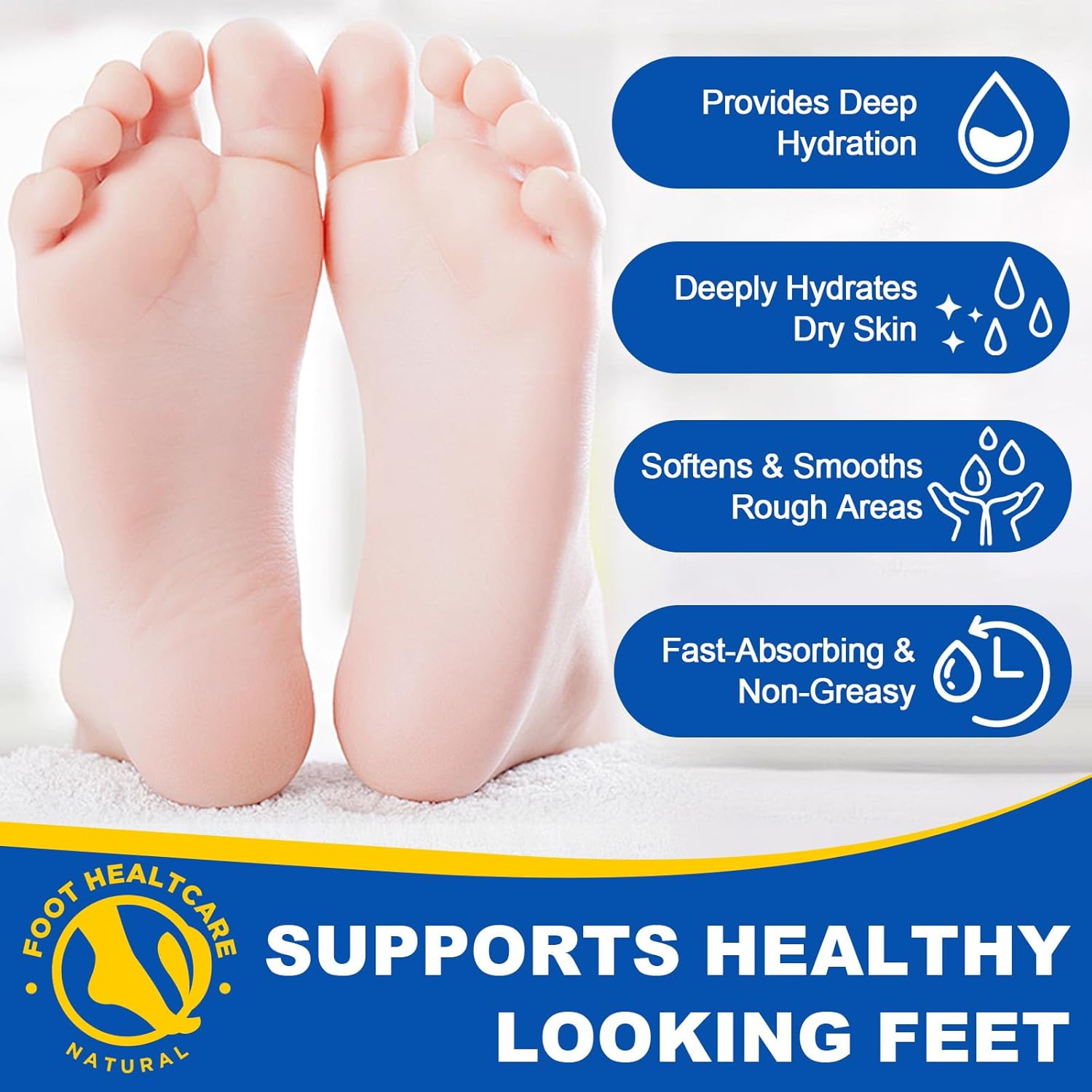 60% Urea with 2% Salicylic Acid Urea Foot Care Stick, Foot Cream Moisturizer for Dry Cracked Feet, Knees, Elbows, Hands,Moisturizes and Hydrates the Dry Skin,Callus Remover & Skin Softener -1.41oz-BrightBean Baby