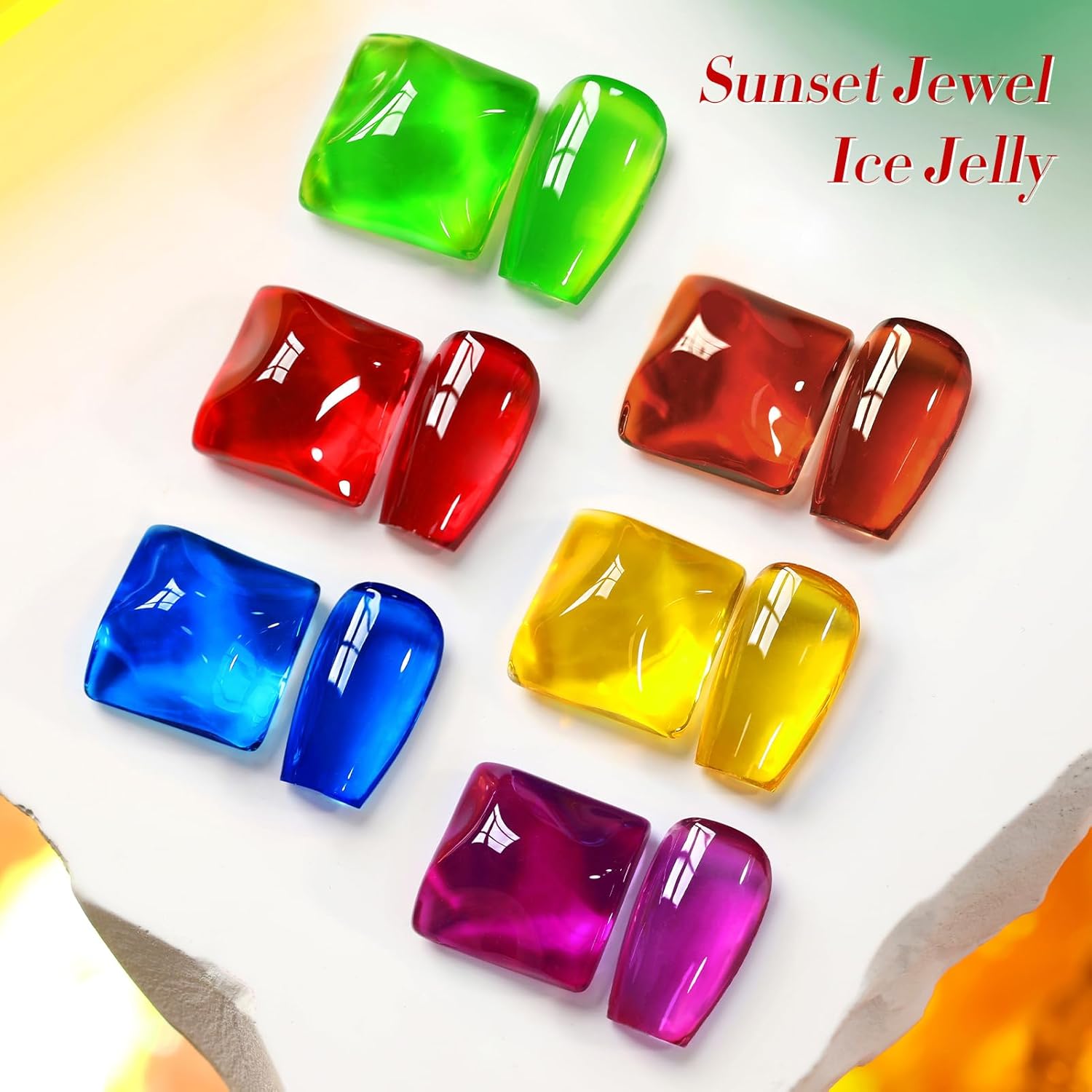 Born Pretty Jelly Gel Nail Polish Halloween Neon Gel Polish,Brown Blood Wine Red Blue Purple Green Translucent Effect,Soak Off U v LED Light Cure Nail Art Kit for Salon Manicure and DIY at Home-BrightBean Baby