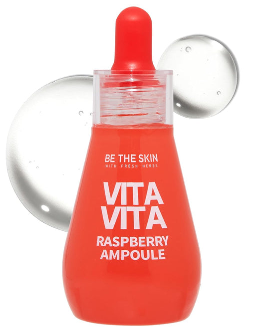 Vitavita Raspberry Ampoule - Radiance Boosting Face Serum for Even Skin Tone and Enhanced Elasticity with Niacinamide, Vitamin C, 11 Peptides, 1.01 fl.oz.-BrightBean Baby